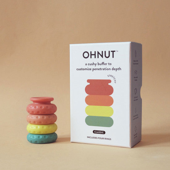 Ohnut Set of Four Classic Rings in Rainbow