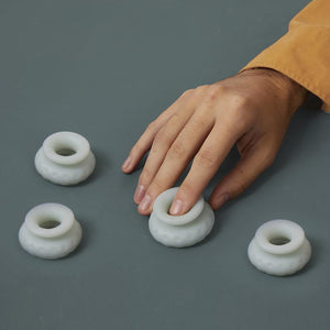 Ohnut Set of 4 Wide Rings in Jade