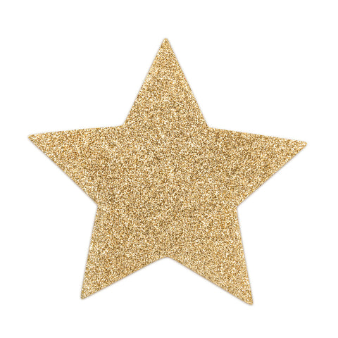Gold Stars Glittery Metallic Pasties