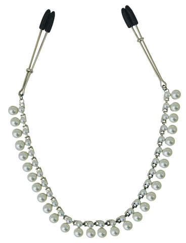 Midnight Pearl Chain Nipple Clips SS520-33