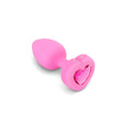 Vibrating Heart Butt Plug in Pink