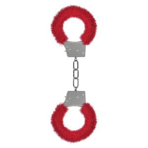 Beginners Furry Handcuffs in Red