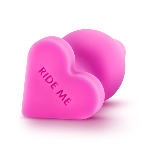 Naughty Candy Hearts Buttplug "Ride Me" in Pink